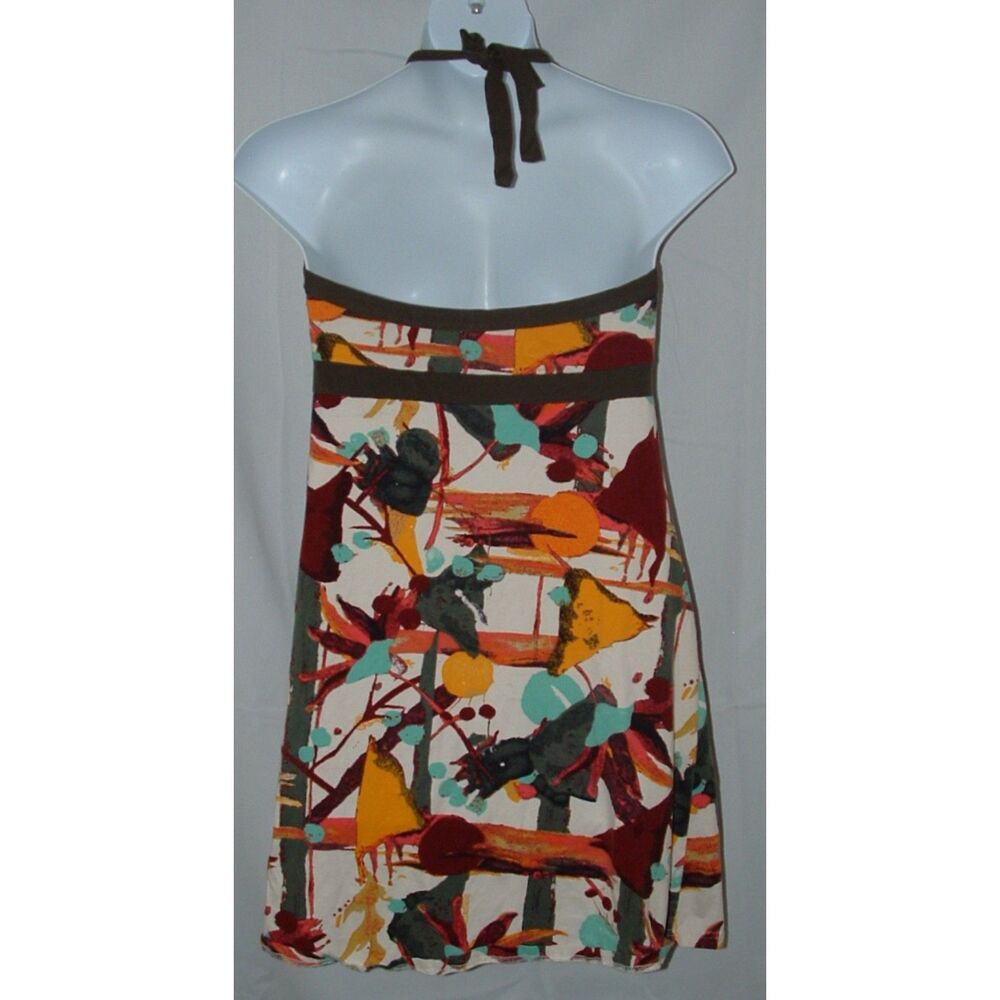 PATAGONIA W's ILIANA Colorful Sz Jr XL Built In Shelf Bra Stretchy Halter Dress - Picture 4 of 5